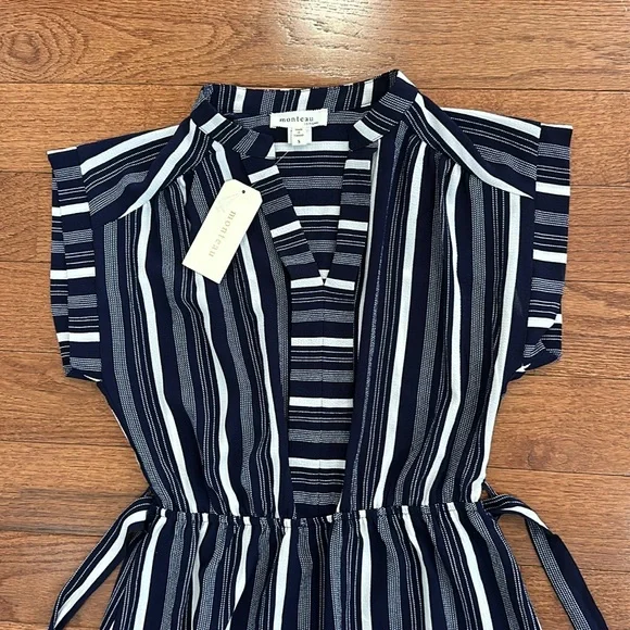 NWT Navy and white striped dress - Picture 2 of 4